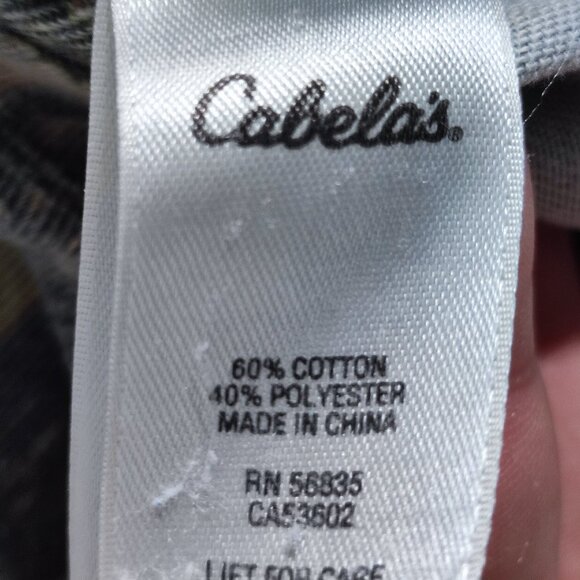 Cabela's button down men's shirt siz S grey brown tarnen Performanc wear outdoor - Picture 6 of 10